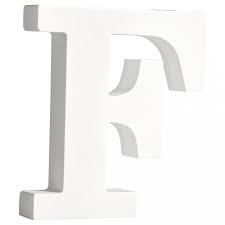 אות עומדת מעץ - F