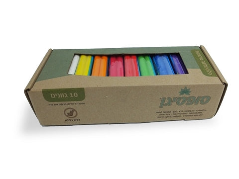 פלסטלינה 10 גוונים 2.5 ק"ג