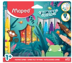 12 טושים ג'מבו ג'ונגל לגיל הרך Maped