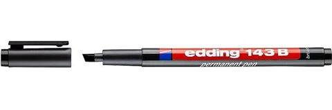 טוש שחור לשקפים קליגרפי 1-3 מ"מ edding143B