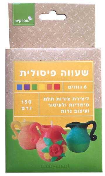 שעווה פיסולית 6 גוונים בחבילה