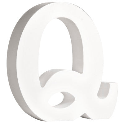 אות עומדת מעץ - Q
