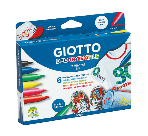 גיאוטו דקור - טושים לבדים 6 יחידות giotto