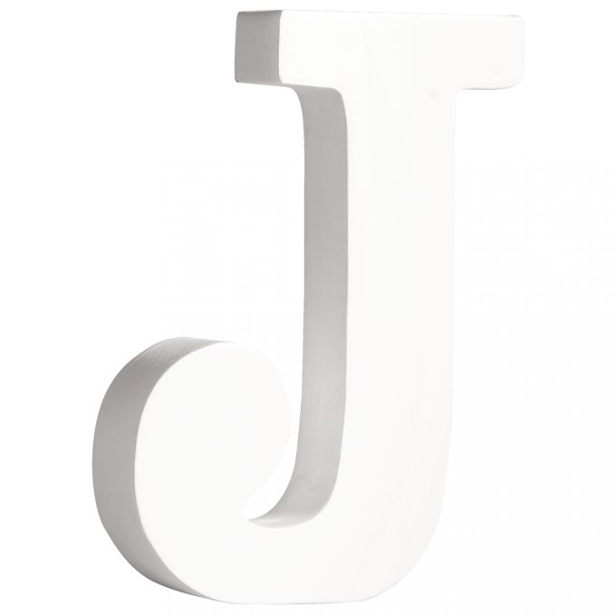 אות עומדת מעץ - J