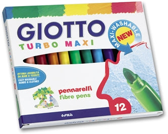 ג'יאוטו טורבו מקסי 12 טושים giotto