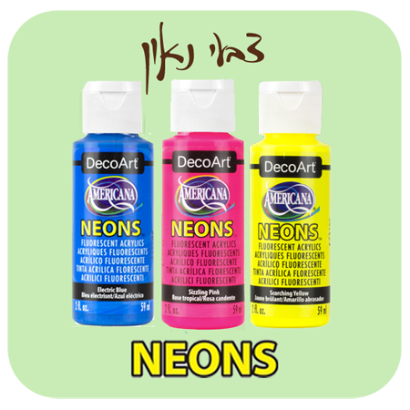 צבעי נאון אקריליים אמריקנה Americana