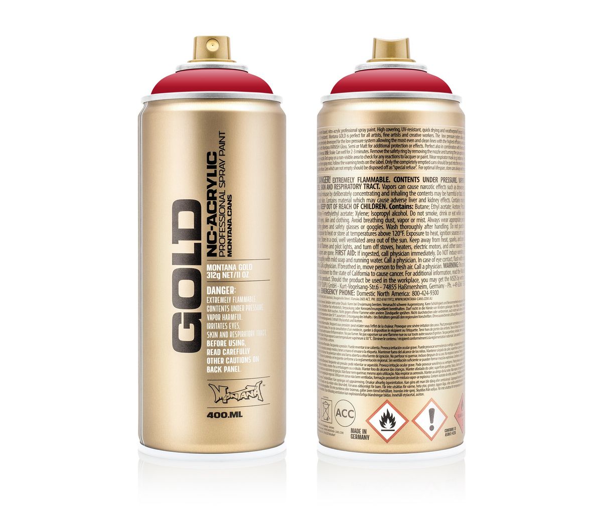 ספריי צבע Montana GOLD 400 מ"ל - G3040 Ketchup (קטשופ)