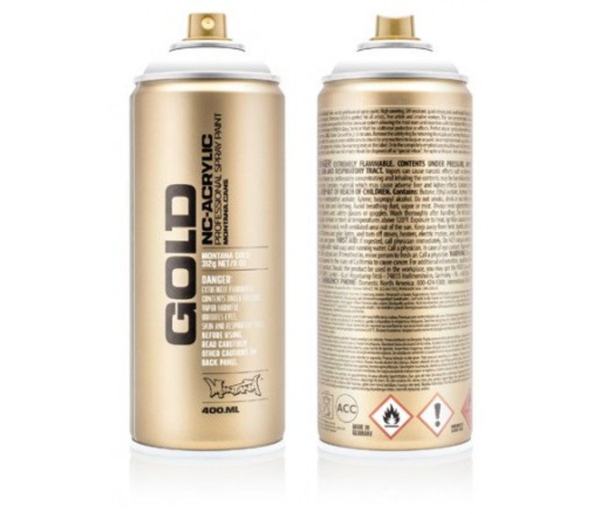 ספריי צבע Montana GOLD 400 מ"ל - S9100 Snow White (לבן שוק)