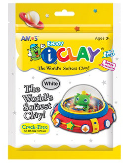 i clay amos חימר קל 50 גרם - לבן