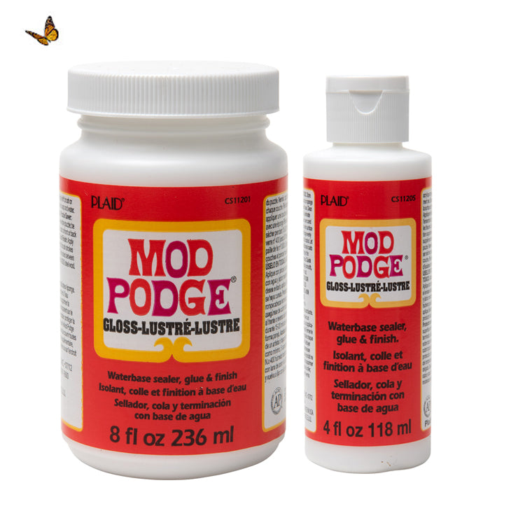 דבק מפיות ***מבריק*** מוד פודג' mod podge (דבק ,סילר ולכה)