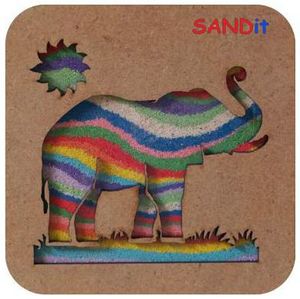 SANDit ערכות יצירה עם חול צבעוני - פיל