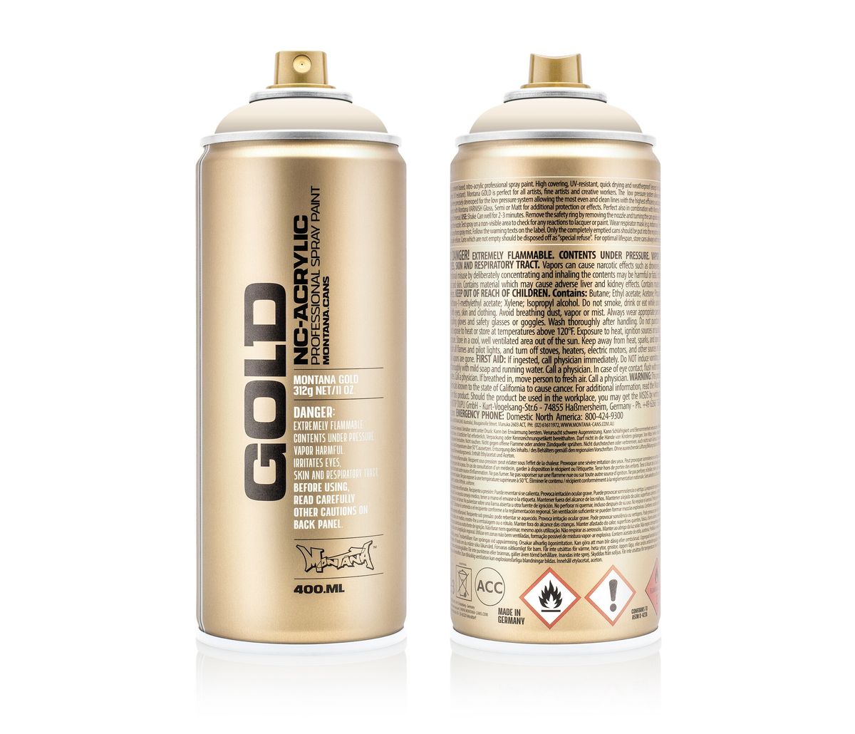 ספריי צבע Montana GOLD 400 מ"ל - G1400 Bone (עצם)