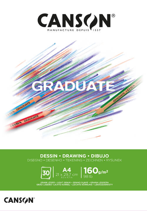 בלוק נייר 160 גרם A4 CANSON GRADUATE