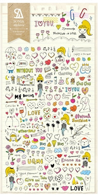 מדבקות DRAWING LOVE