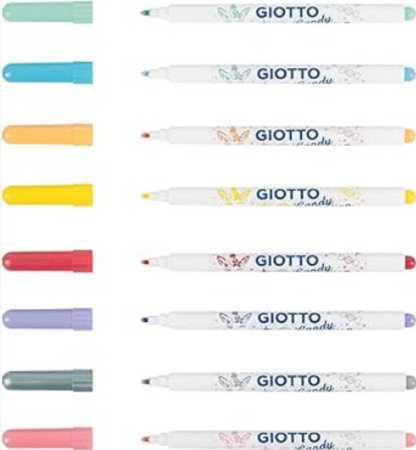 גיאוטו טושי נצנצים פסטל 8 יחידות giotto