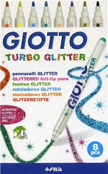 גיאוטו טושי נצנצים 8 יחידות giotto
