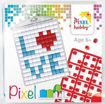 פיקסל הובי - מחזיק מפתחות LOVE - Pixelhobby