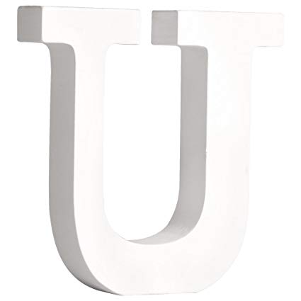 אות עומדת מעץ - U