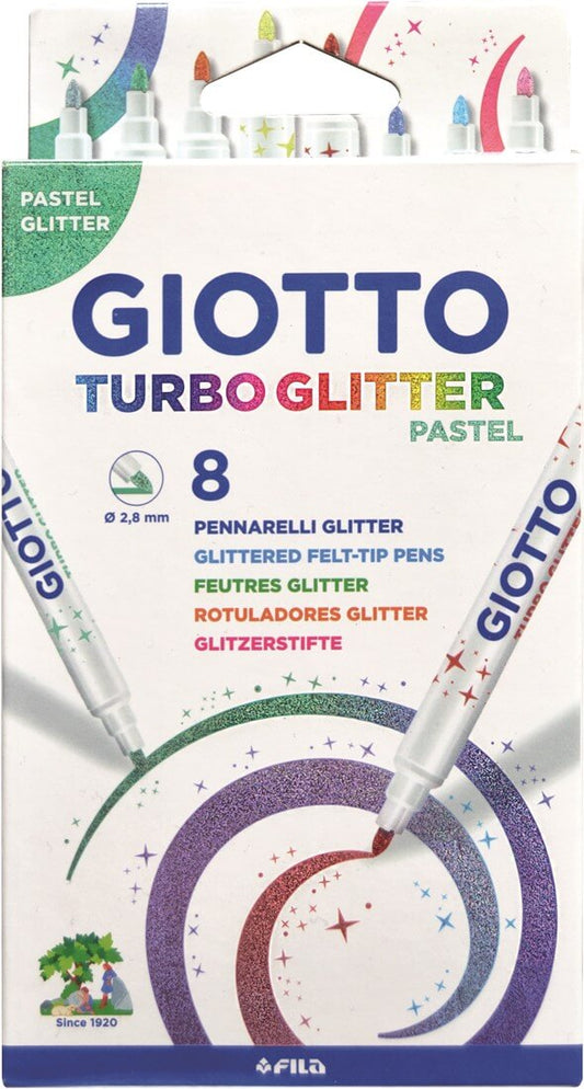 ג'יאוטו טושי נצנצים פסטל 8 יחידות giotto