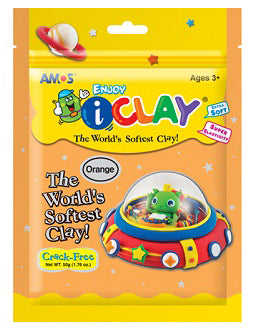 i clay amos חימר קל 50 גרם - כתום