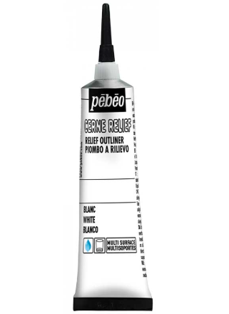 תוחם לזכוכית pebeo -לבן