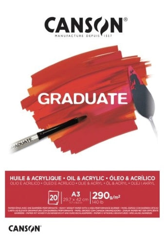 בלוק נייר לצבעי שמן ואקריליים CANSON GRADUATE