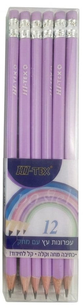 עפרונות עם מחק - סגול