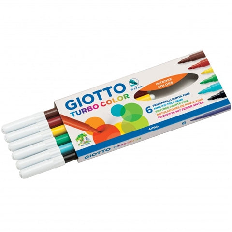 גיאוטו טורבו קולור 6 טושים giotto