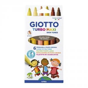 גיאוטו טורבו מקסי 6 טושים גווני גוף GIOTTO