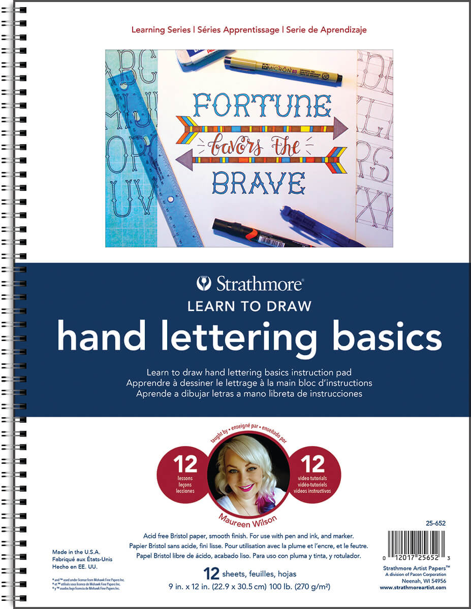 בלוק ללימוד ציור אותיות באנגלית  STRATHMORE
