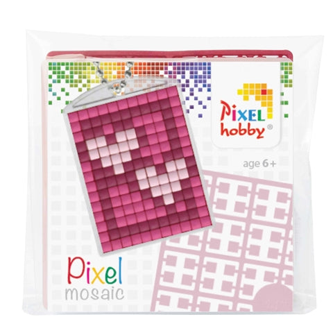 פיקסל הובי - מחזיק מפתחות לבבות - Pixelhobby
