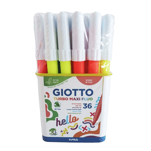 GIOTTO  טוש טורבו קולור מקסי זוהר 36 טושים