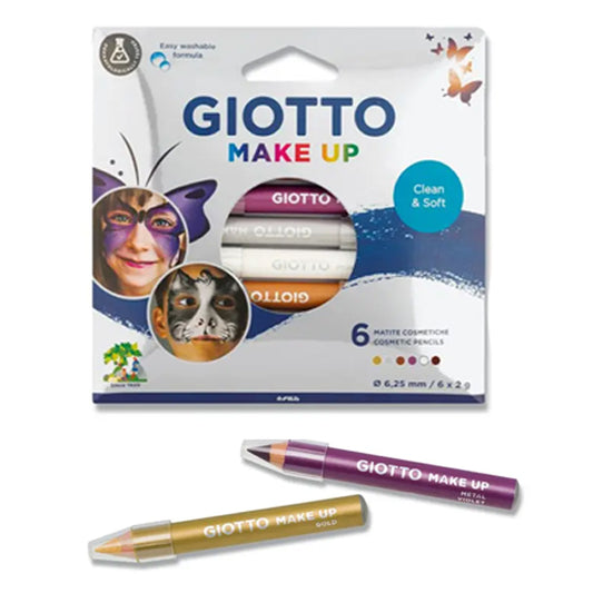 GIOTTO סט 6 עפרונות איפור - צבעים מטאליים
