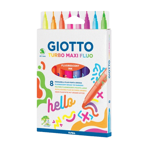 GIOTTO  טוש טורבו קולור מקסי זוהר 8 גוונים