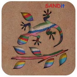 SANDit ערכות יצירה עם חול צבעוני - לטאה