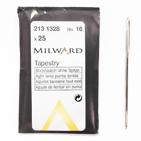 25 מחטים לרקמה ללא חוד מספר MILWARD 16