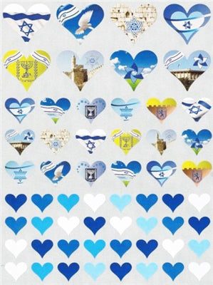 מדבקות עצמאות לבבות