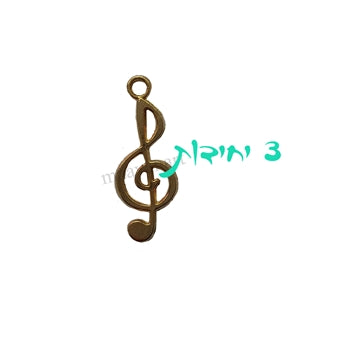 תליוני יציקה ציפוי זהב איכותי - מפתח סול