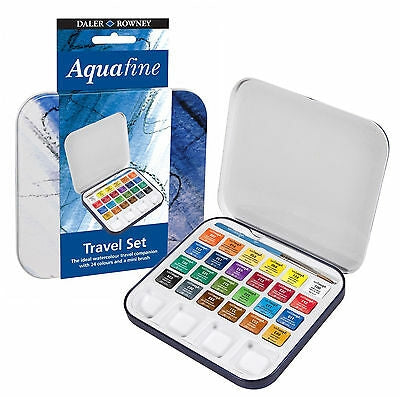 סט צבעי מים 24 טבליות Daler Rowney Aquafine Watercolour