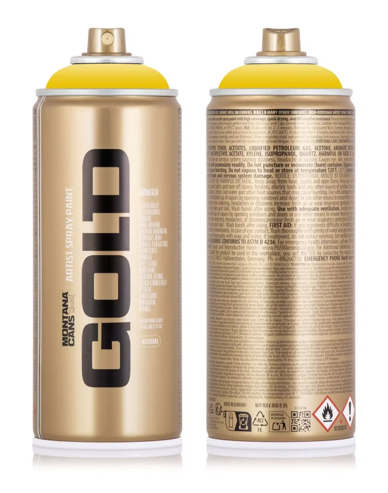 ספריי צבע Montana GOLD 400 מ"ל - G1030 Banana (בננה)