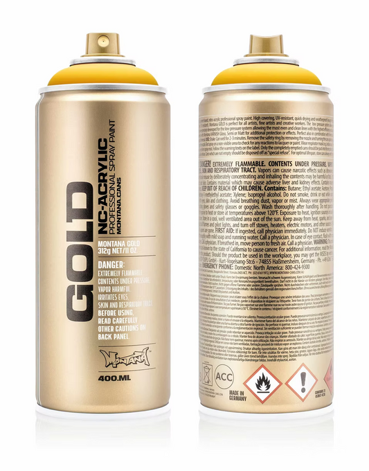ספריי צבע Montana GOLD 400 מ"ל - G1220 Yellow (צהוב)