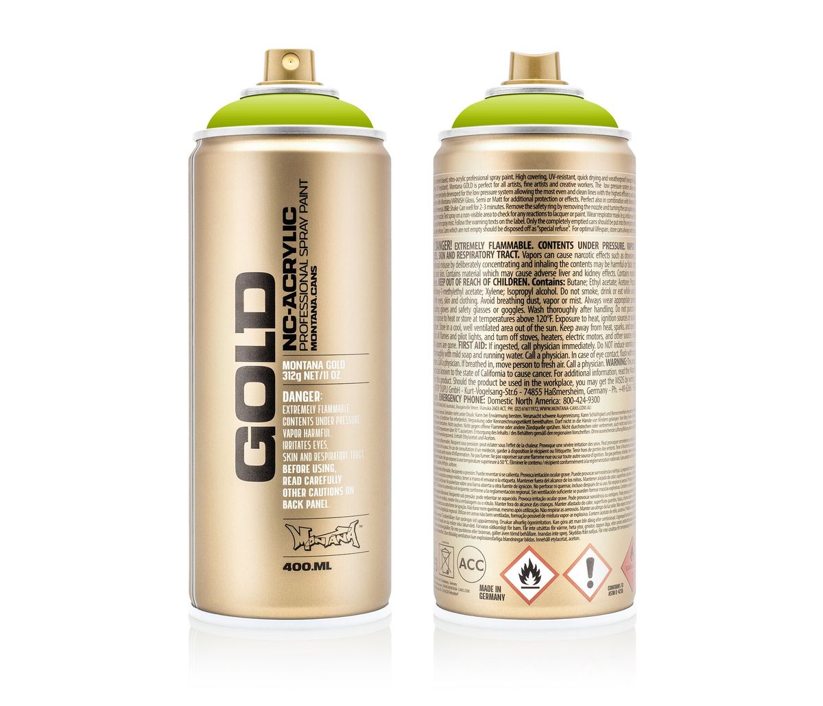 ספריי צבע Montana GOLD 400 מ"ל - G6030 Lime (ליים)