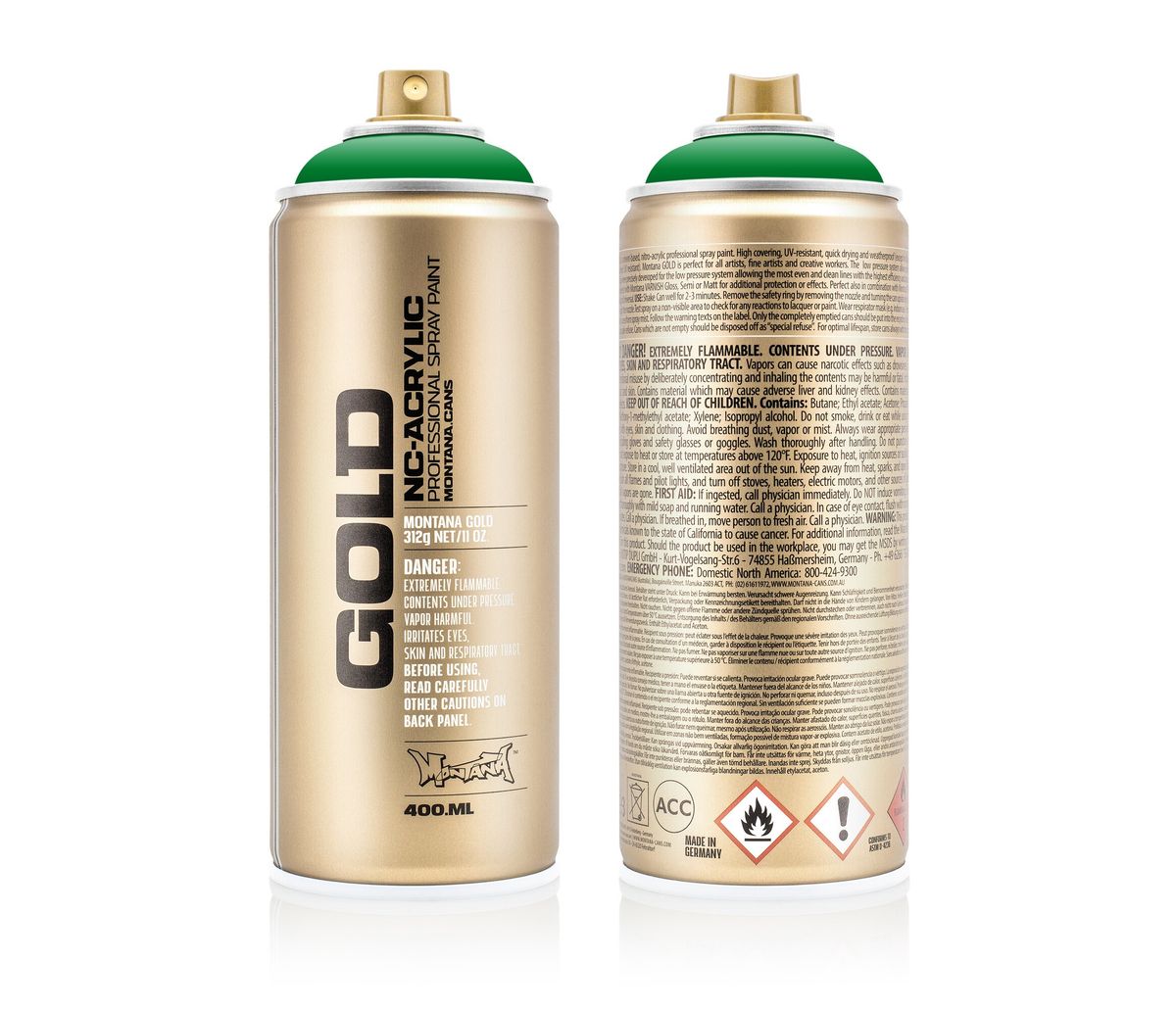 ספריי צבע Montana GOLD 400 מ"ל - G6050 Greenery (ירקות)