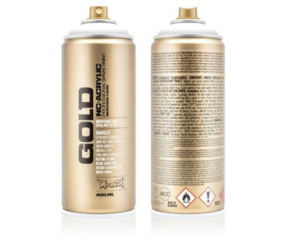ספריי צבע Montana GOLD 400 מ"ל - S9100 Snow White (לבן שוק)