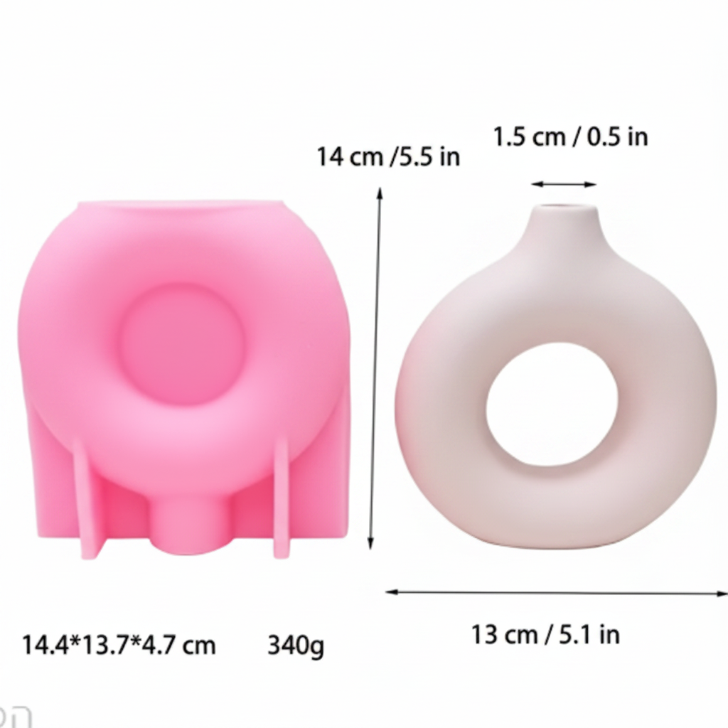 Silicone Mold Round Vase
