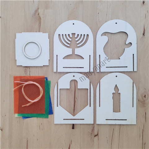 ערכה ליצירת עששית מעץ לחנוכה
