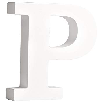 אות עומדת מעץ - P