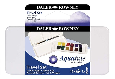 סט צבעי מים 12 טבליות Daler Rowney Aquafine Watercolour