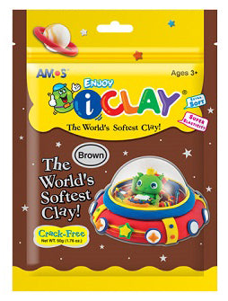 i clay amos חימר קל 50 גרם - חום
