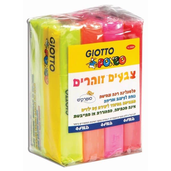 פלסטלינה זוהרת 4 גונים
